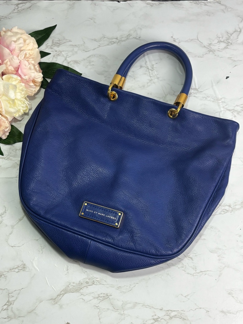Marc by Marc Jacobs Too Hot Too Handle leather bag in Cobalt Blue Like New